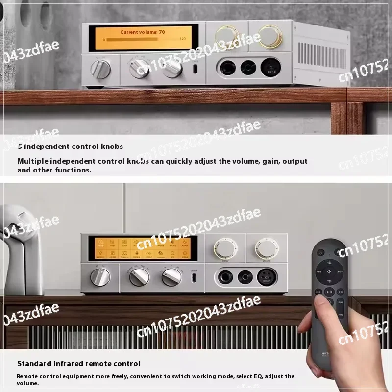 HiFi Desktop DSP Lossless Decoding & Headphone Amplifier All-in-One Machine, Customizable