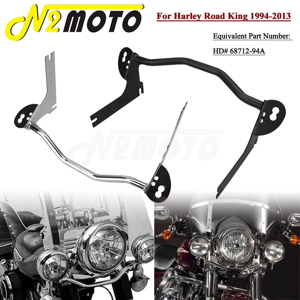 

Motorcycle Auxiliary Lamp Passing Lights Mount Bar 68712-94A Fog Light Turn Signals Bracket For Harley Touring Road King 94-13
