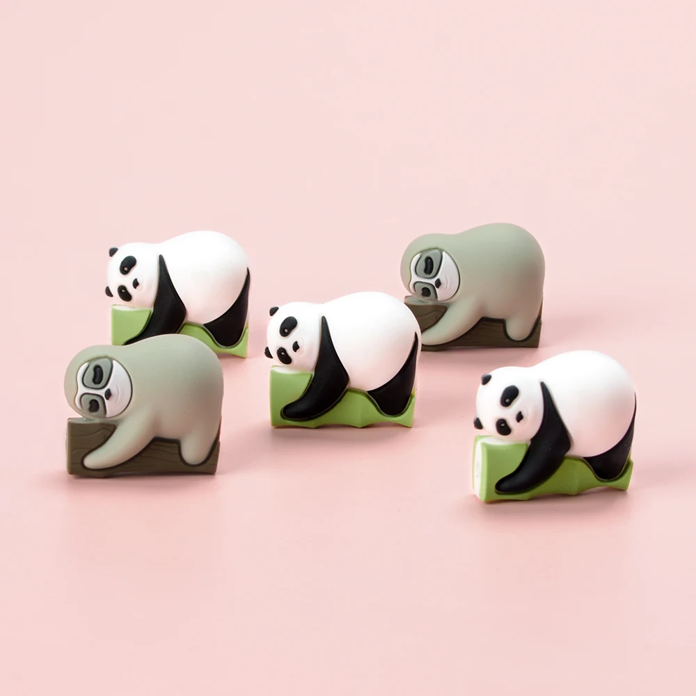 5/10pcs New Cartoon Silicone Beads Panda Sloth Bead Baby Teether For Jewelry Making DIY Necklace Bracelet Jewelry Accessorie