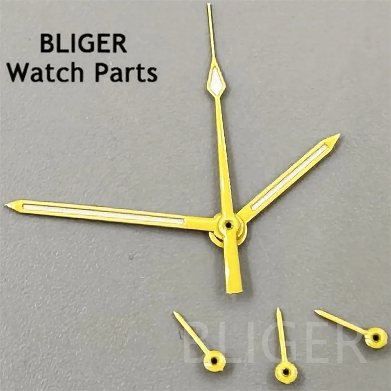 BLIGER Watch Hands Yellow/Green/Red/Orange/Multy Colors C3 Green Lume 6 Hands Fits VK63/VK64 Quartz Movement Watch Accessories