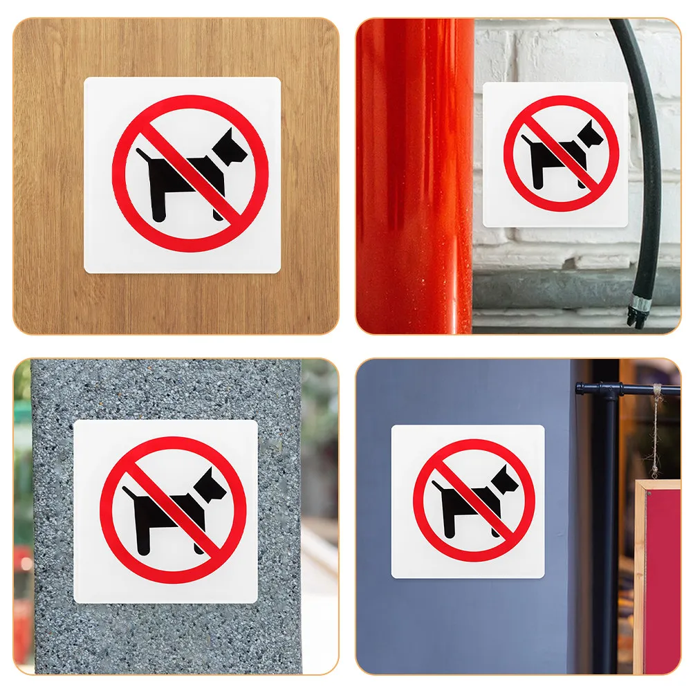 No Dog Allowed Sign Inside Dogs for Business Forbid Pet Warning Signs Door Pets