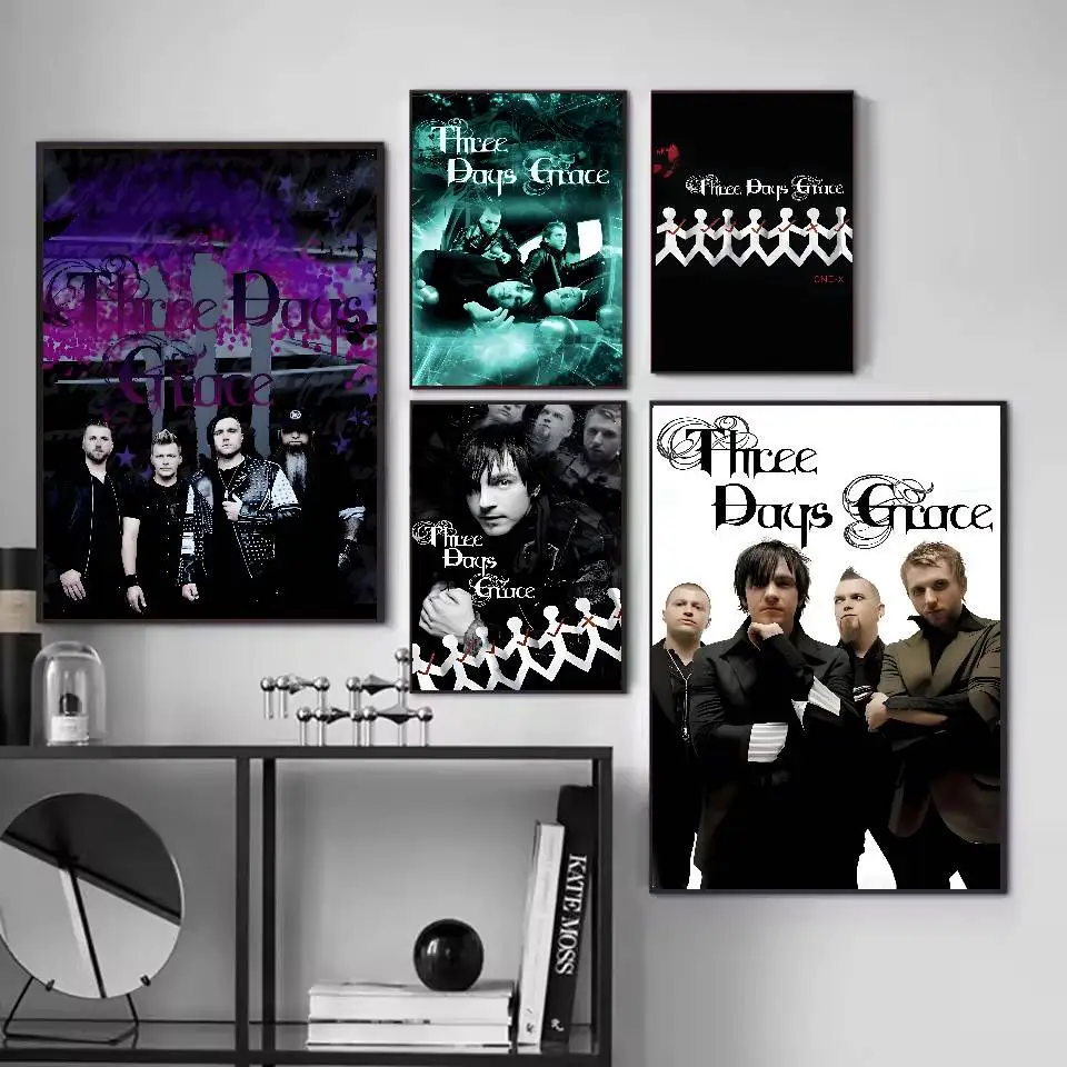 T-Three D-Days G-Grace BAND ملصق ذاتي اللصق فني مقاوم للماء ورقة ملصق مقهى بار غرفة النوم جدار ديكور