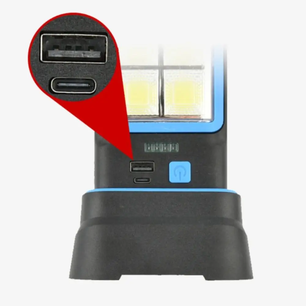 Multi-Function Solar-Powered Lamp Magnetic Base COB LED Portable Lamp USB Rechargeable SMD LED Flashlight USB Rechargeable