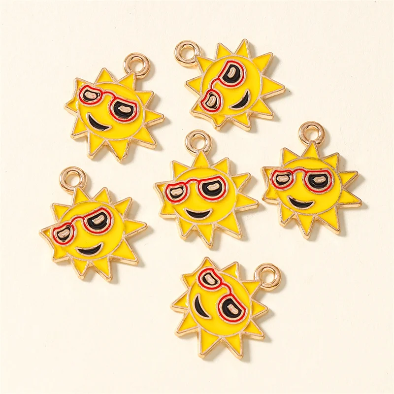 10pcs Cute Marine Organism Charms Enamel Coral Lobster Crab Whale Pendants of Necklace Earrings DIY Jewelry Making Accessories