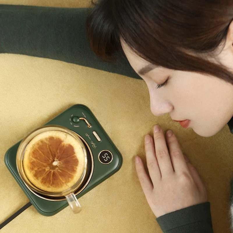 Kaffeetasse Heizung, Büro Konstant temperatur Heizung Untersetzer, Digital anzeige der Temperature in stellung grün uns Stecker