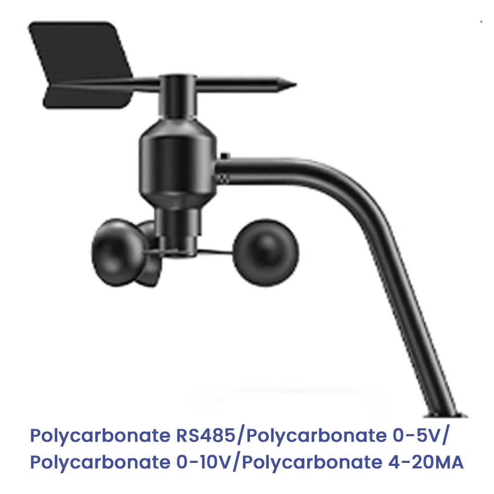 Polycarbon 0-60 m/s sensore di velocità del vento trasmettitore di direzione del vento a 360 ° trasmettitore di monitoraggio della stazione