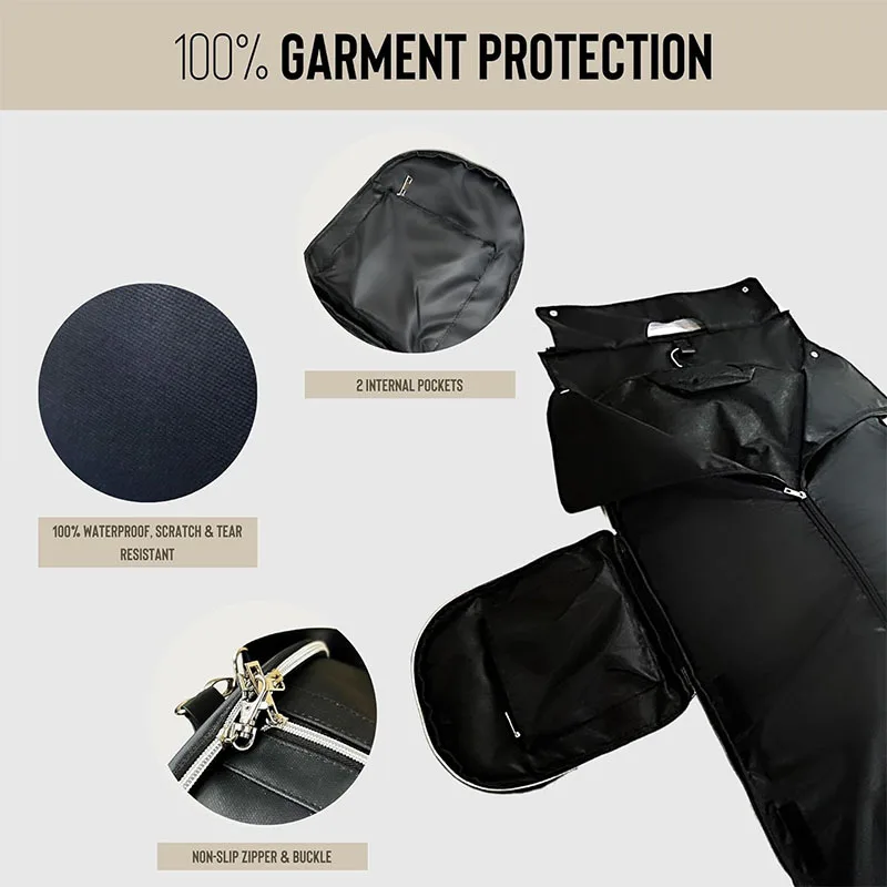 Roller Pull Rod Suit Storage Bag Travel Bag Portable Folding Dry-wet Separation Suit Bag