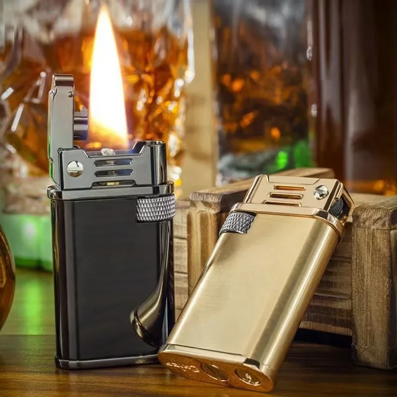 Chief Kerosene Lighter Creative Side Pulley Nostalgic Vintage Retro Kerosene Lighter Retro Cigar Lighter Cigarette Acces