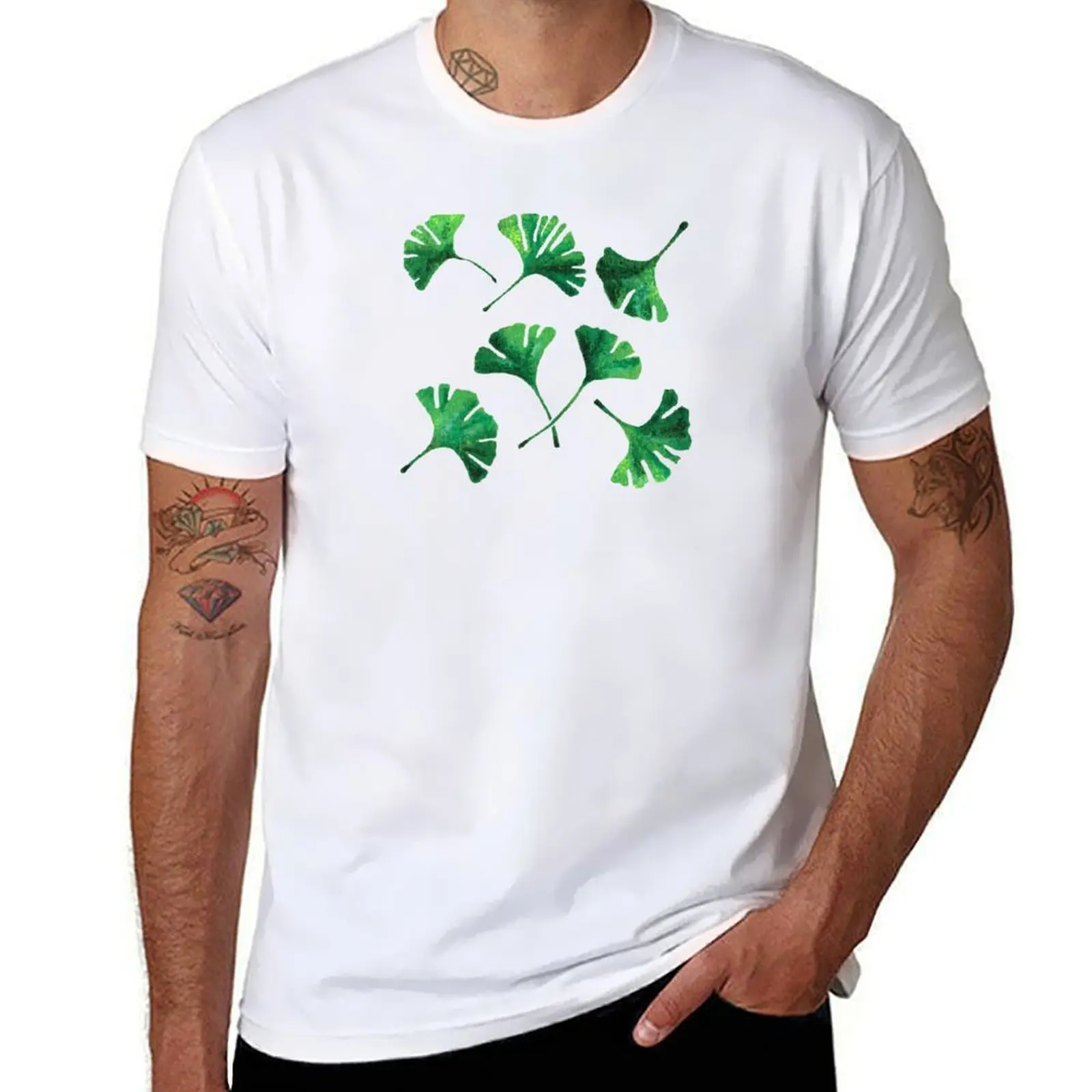 

Ginkgo Leaves T-Shirt man tshirt t shirt for man 100 percent cotton T-Shirt