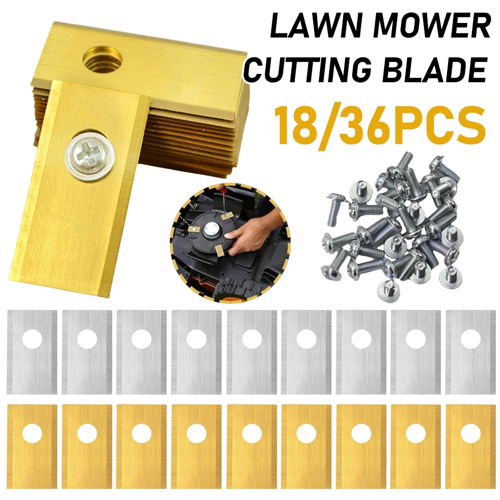 18/36pcs Stainless Steel Blades Replacement For Worx Landroid Robotic Lawnmower Cutting Blade Set Lawn Mower Parts