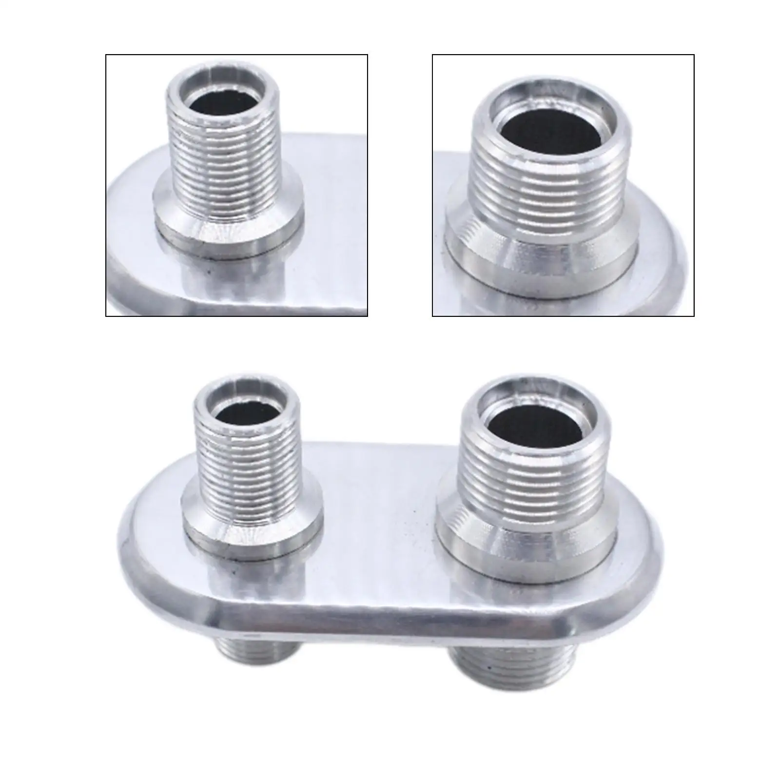 

Car 2 Port Air Condition Heater Fitting Billet Aluminum Universal Accessories Simple Installation Polished Replacement