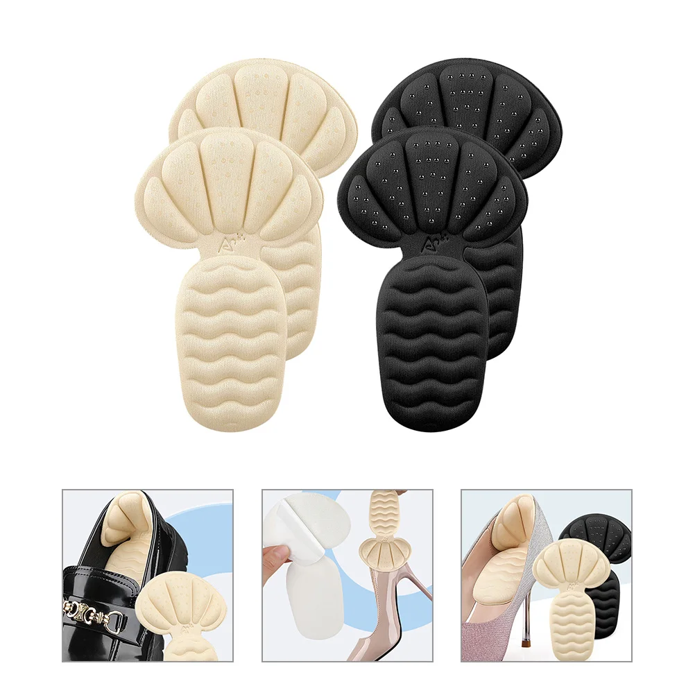 

2 Pairs T-Shaped Pads Wear-Resistant Inserts High Heels Women Comfortable Shoe Liners Foot Protection Cushions Replaceable Heel