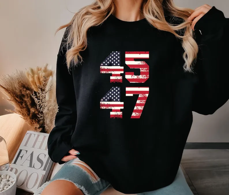 2024 Trump for President 47 Sweatshirt, 2024 Better Coverage Than Verizon Shirt, Patriotic, Harajuku Casual Streetwear, Unisex