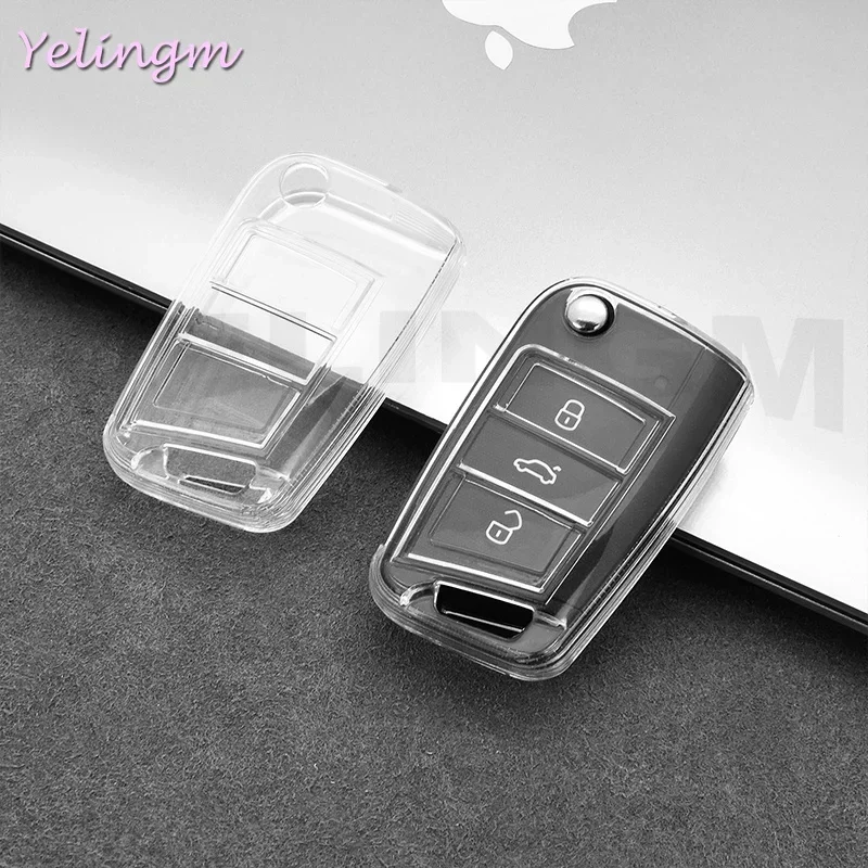 Schlüsselhülle für VW Golf 7 GTI POLO T-Cross T-Roc Touran Tiguan Skoda Octavia Rapid Kodiaq Fabia Seat Ibiza Leon Ateca Arona