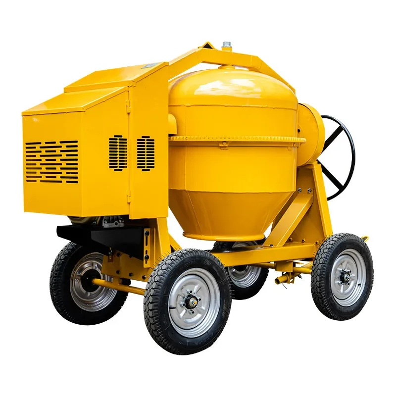 350L 400L 500L 600L 4wheel Steel portable electric concrete cement mixer for building tools