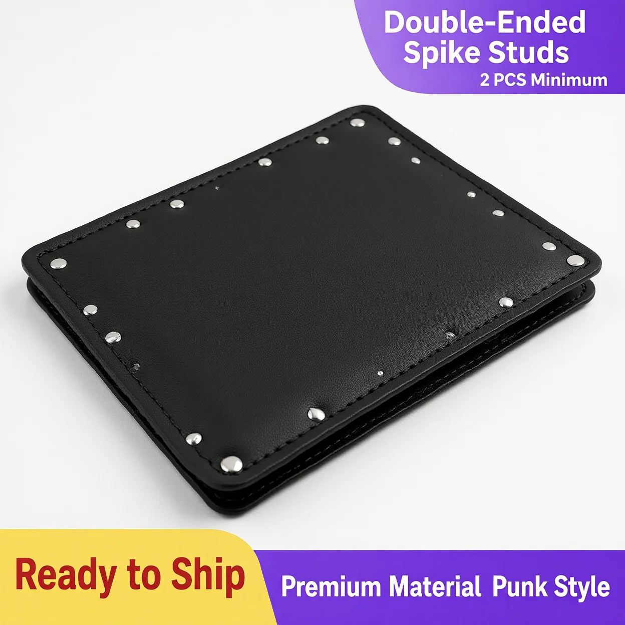 Double-Ended Keychain Resistant Diy Keychain Punk Spike Keychain Electroplated For Clothing Accessories Key Holder Fashion Item