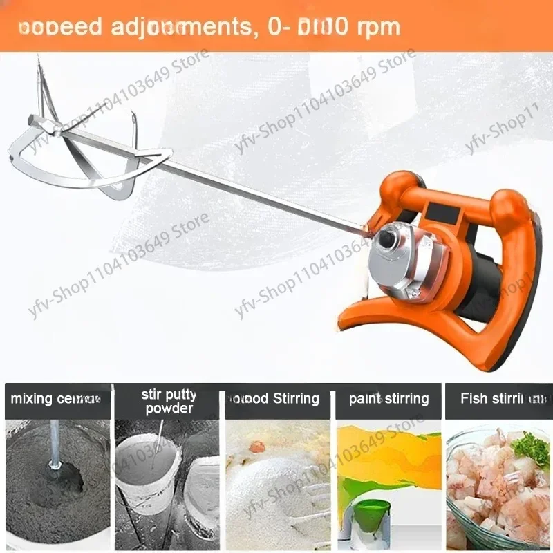 Industrial Grade Mixer 6 Gear Adjustable Speed 2800W/3000W Handheld Paint Cement Plaster Mortar Coating Mixer Putty Powder