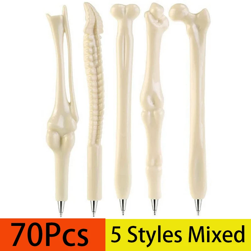 

70Pcs Bone Design Ballpiont Pens Nurse Pen Doctor Pen for Artist, School, Office, Birthday Gift for Kids Students