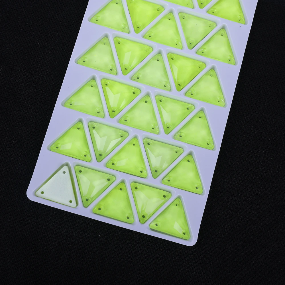 Vc Neon fluor zieren des Dreieck auf Strass Dreieck nähen Diamant Glas Diamant Flatback DIY Zubehör Hochzeit nähen – Detail 9