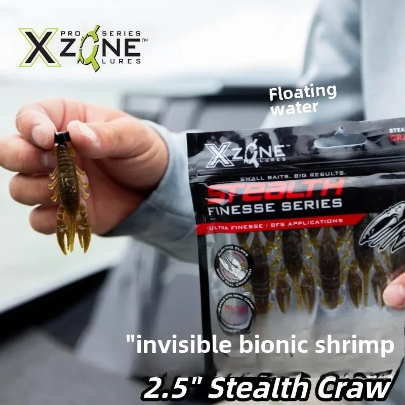 American XZone Stealth Bionic Shrimp Stealth Craw Luya Soft Bait Ned Jig Tailing Texas Fishing Group