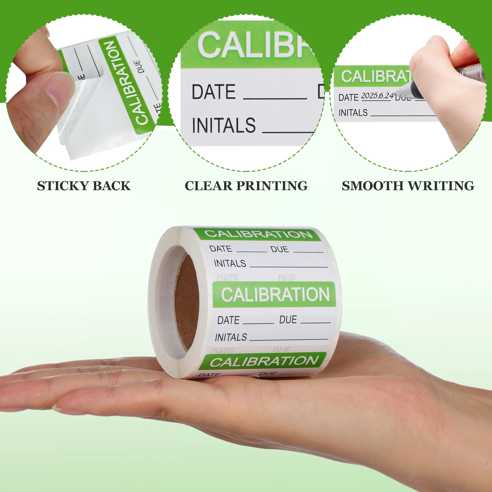 Self-Adhesive Calibration Labels Bright Clear Print Stickers For File Folder Organization Labeling Tracking Tool