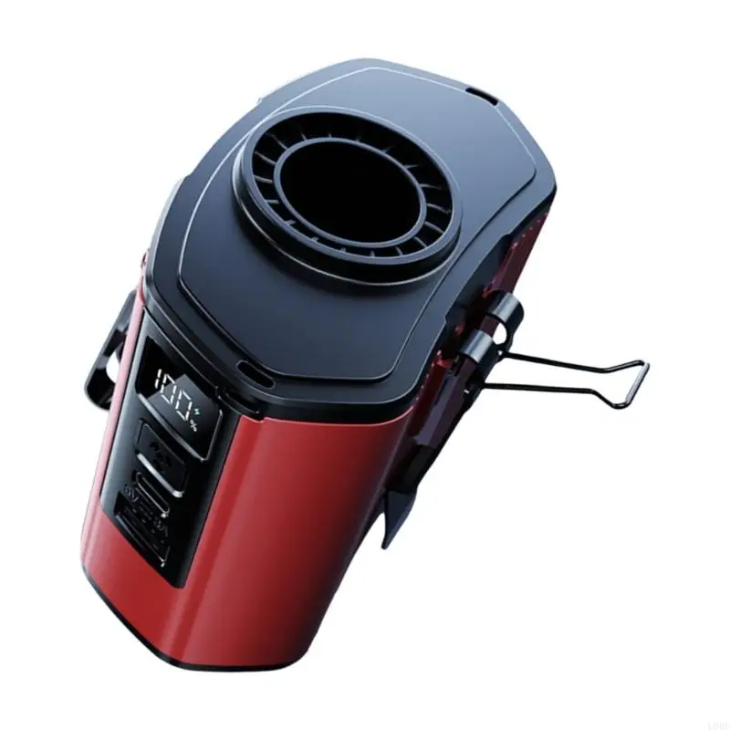 مروحة سفر بقدرة 12000 مللي أمبير في الساعة، مروحة خصر ذات نسيج ABS مناسبة للسفر والتخييم في الهواء الطلق