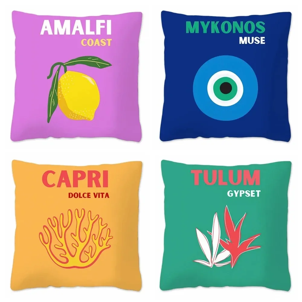 Luxury Home Decor Pillow Cover Abstract Lemon Cartoon Office Sofa Car Cushion Cover