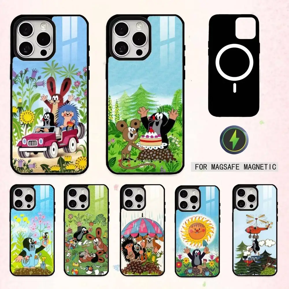 

Sweet Cartoon T-The L-Little Mole Phone Case For iPhone17,16,15,14,13,12,11 Plus,Pro Max Magnetic For Magsafe Wireless Charging