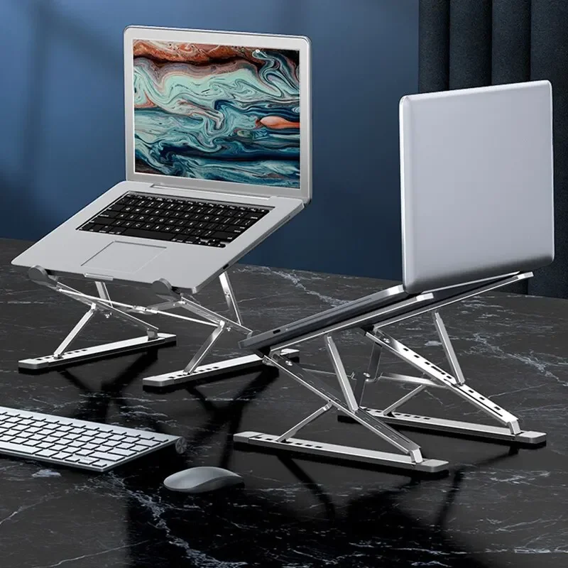 Laptop Stand For Macbook Folding Adjustable Aluminum Computer Pc Tablet Stand Notebook Tablelaptop Holder Heat Dissipation image 4