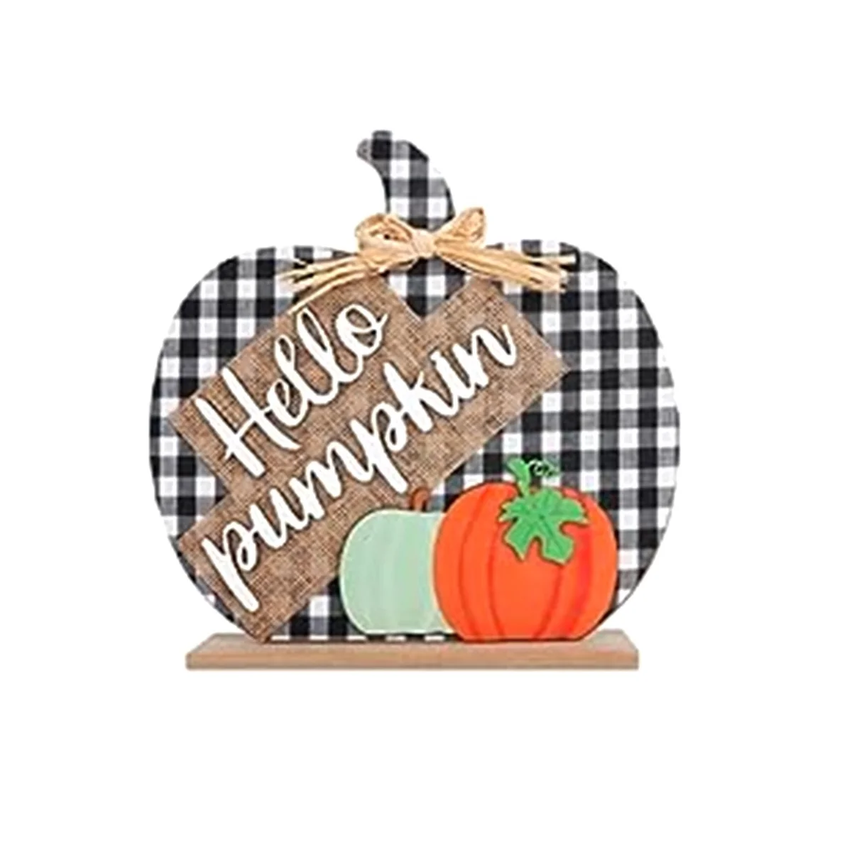 Fall Decor, Wooden Pumpkin Sign for Table, Fireplace and Desk Decor Farmhouse Fall Decorations for Home