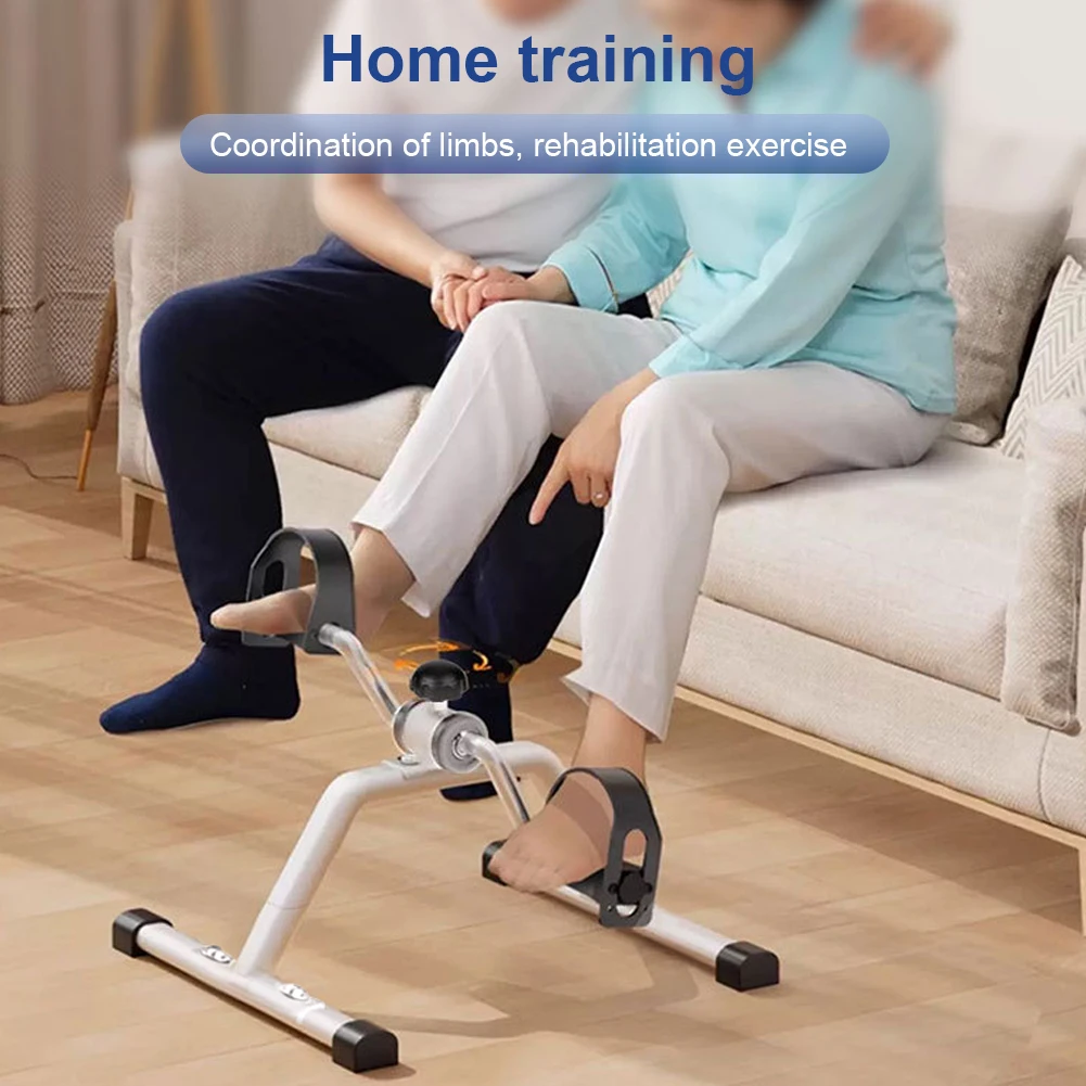 Mini Foldable Arm Leg Exercise Bike with Adjustable Resistance Under Desk Bike Cycle Pedal Exerciser for Home Exercise