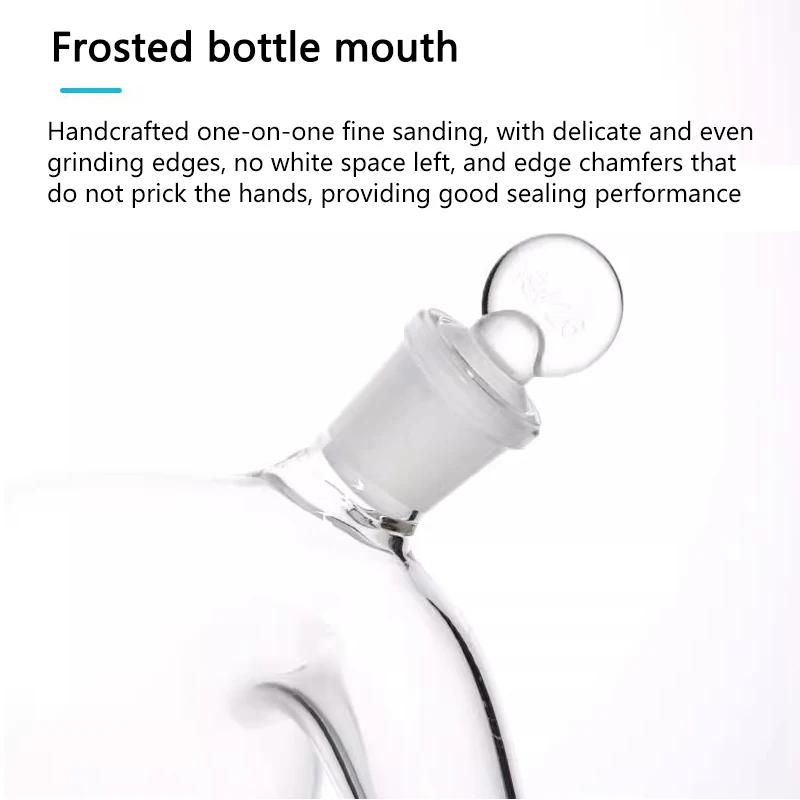 معوجة البورسليكات المختبر مع قارورة التقطير سدادة قارورة معقوفة 125 مل ~ 2000 مل أدوات كيميائية تجريبية #4