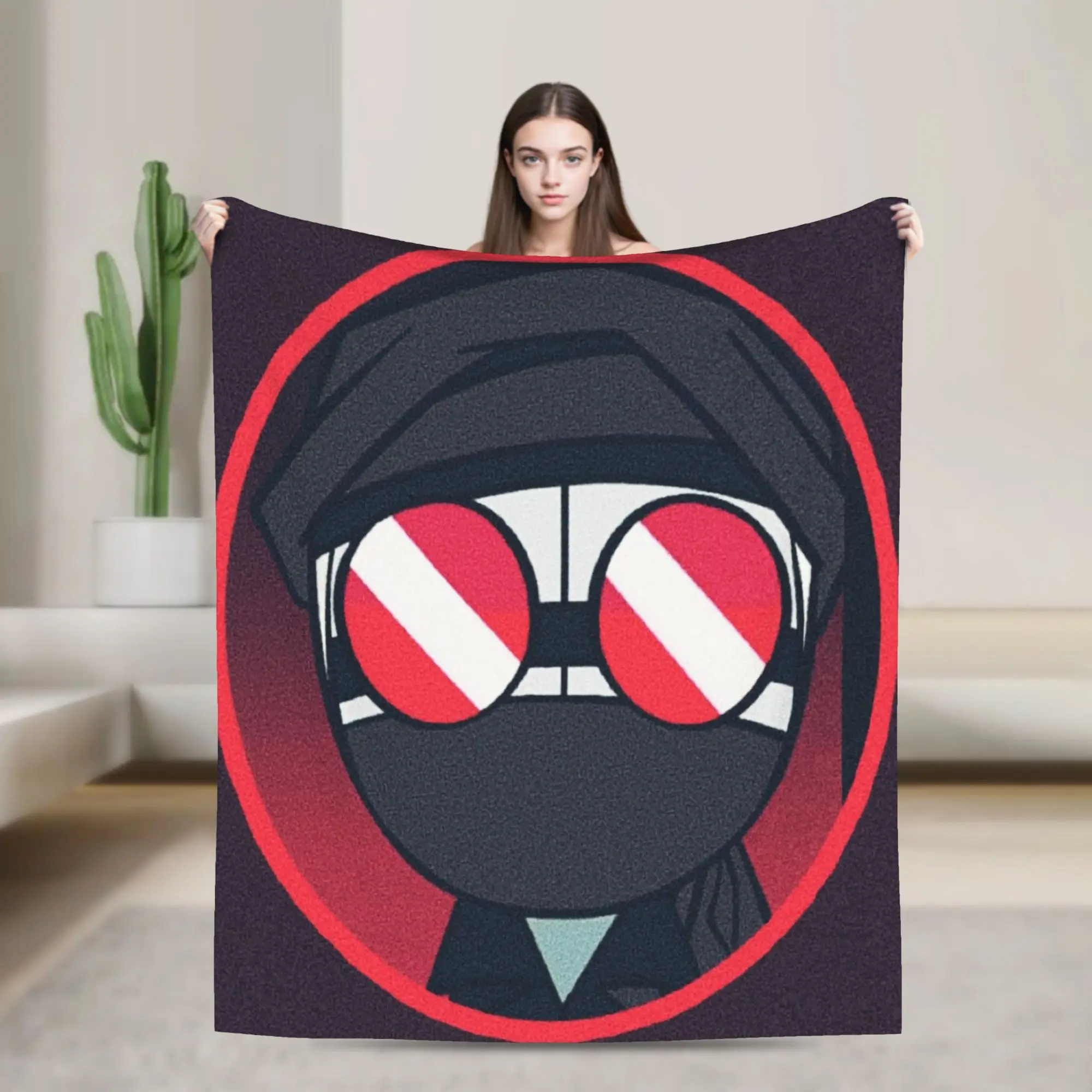 MADNESS COMBAT Hank Flannel Blanket Winter  Soft Warm Throw Blanket for Children Bedroom Print Bedspread Sofa Bed Cover