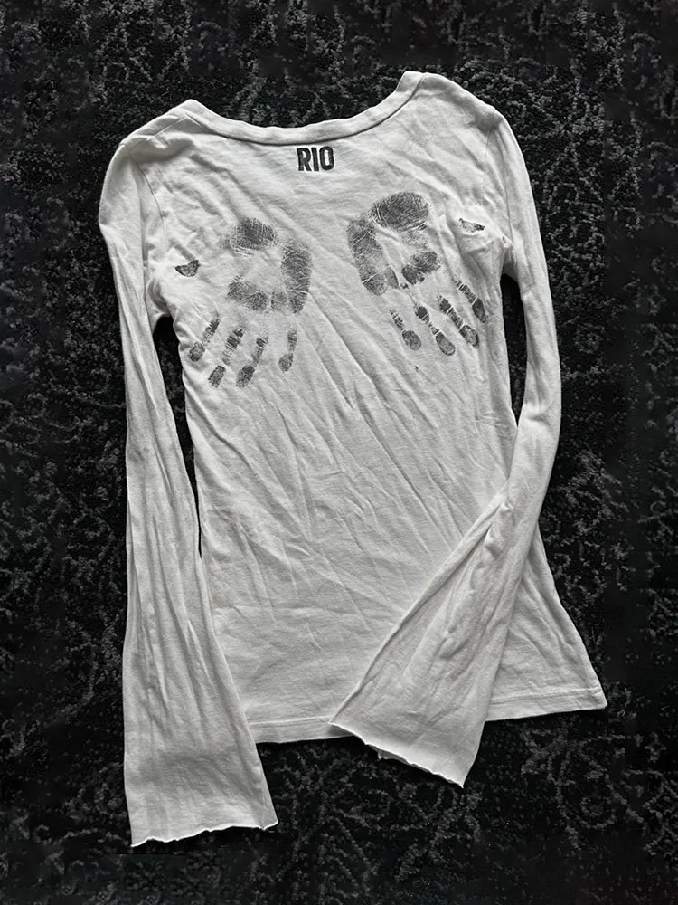 LGB Vision Long Sleeve T-Shirt Fingerprint Palm Print T-Shirt
