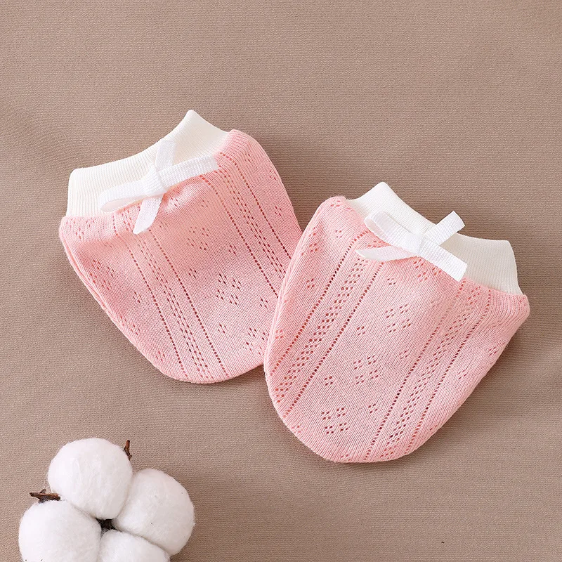 Baby finger protection gloves to prevent facial injury Safety gloves High elasticity baby gloves Solid color Breathable