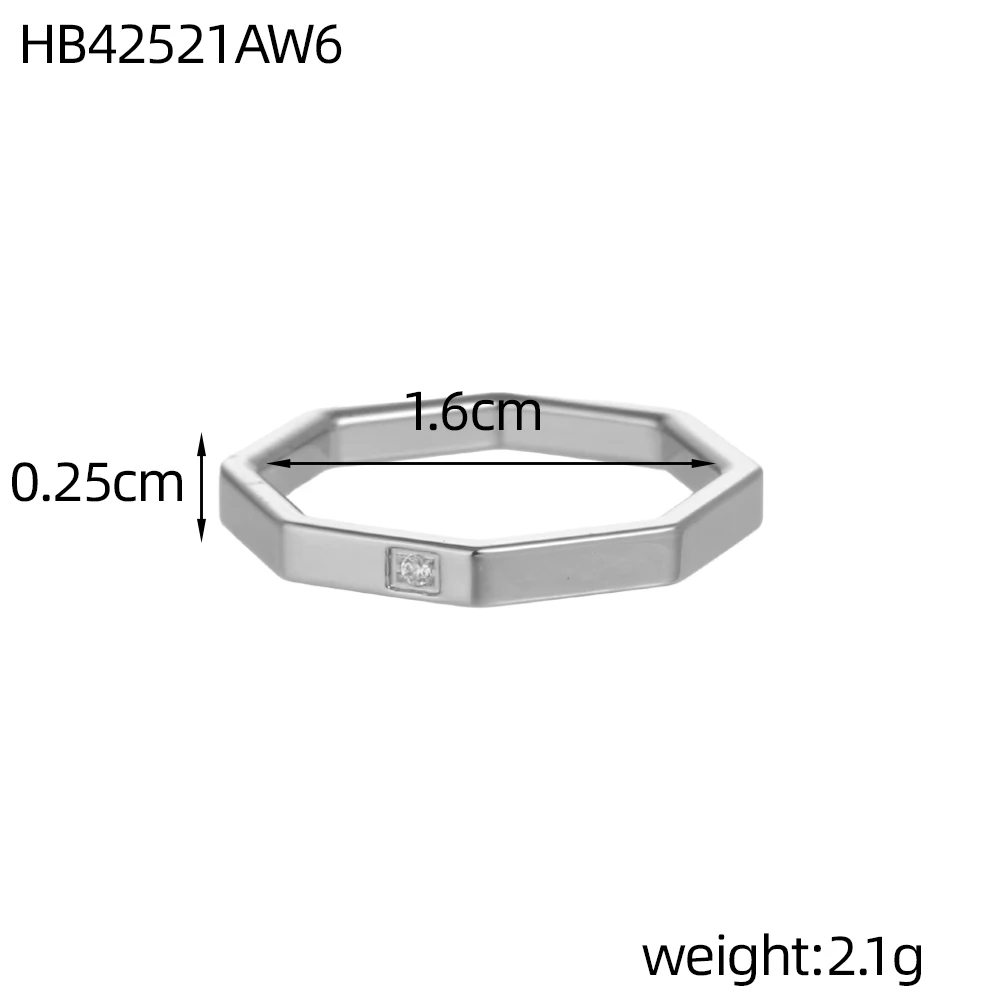 High Quality Chic Stainless Steel Gold Color Stackable Ring Inlaid Cubic Zirconia Classic Fashion Lover Bijoux Men Women