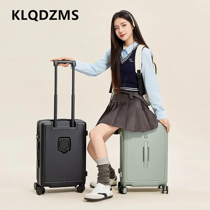 

KLQDZMS Cabin Suitcase 20 Inches Boarding Case 24"26"PC Trolley Case 28" Password Box Multifunctional Zipper Rolling Luggage