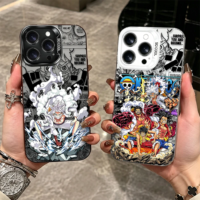 Funda de teléfono Anime One Piece Luffy Multi Forms para iPhone 12 17 Air Pro Max 16 15 11 14 13 Pro Max XS X XR Plus 8 7 SE 2020