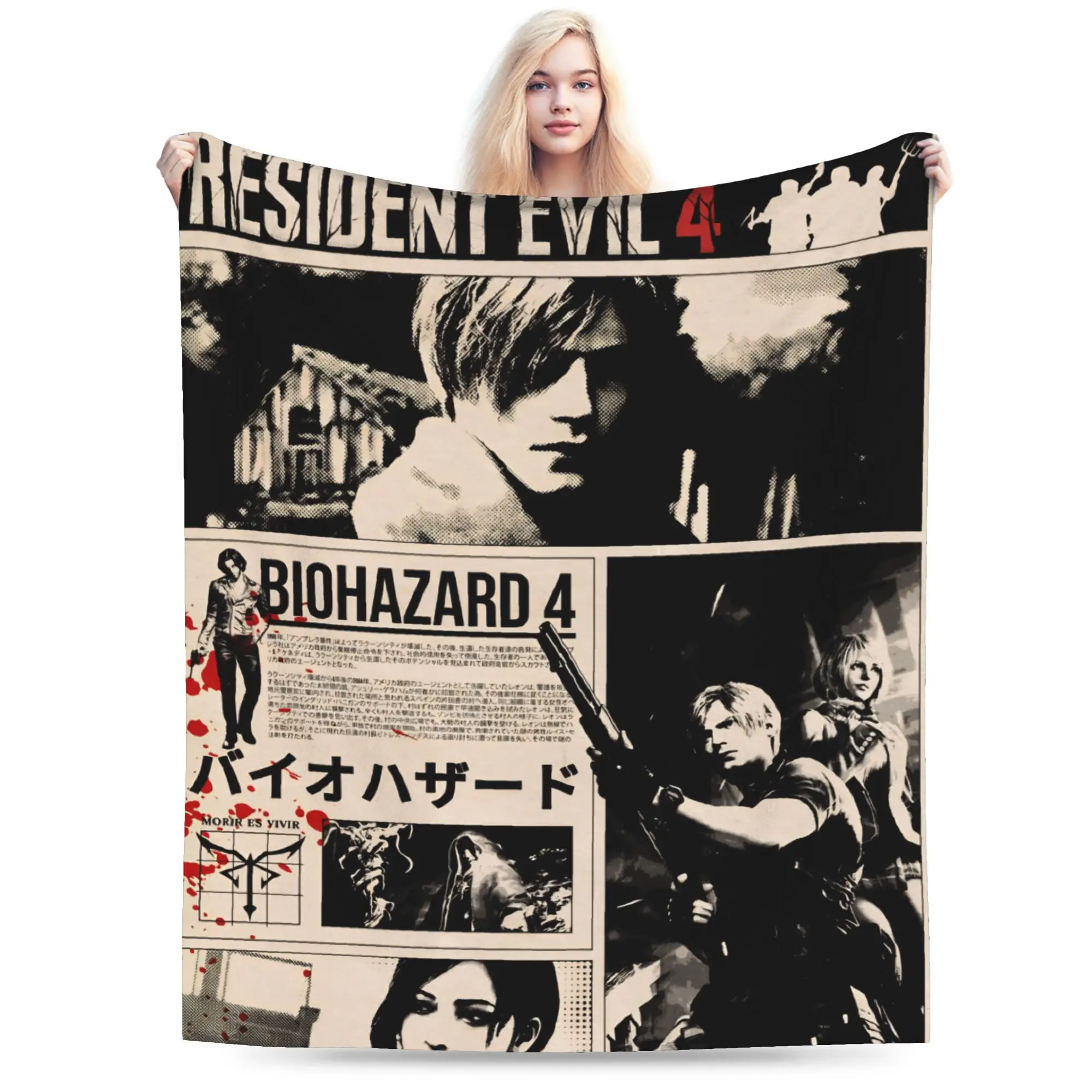 Resident Evils  Flannel Blanket Spring  Warm Soft Bedding Throws for Child Couch Bed Street Trend Bedspread Sofa Bed Cover