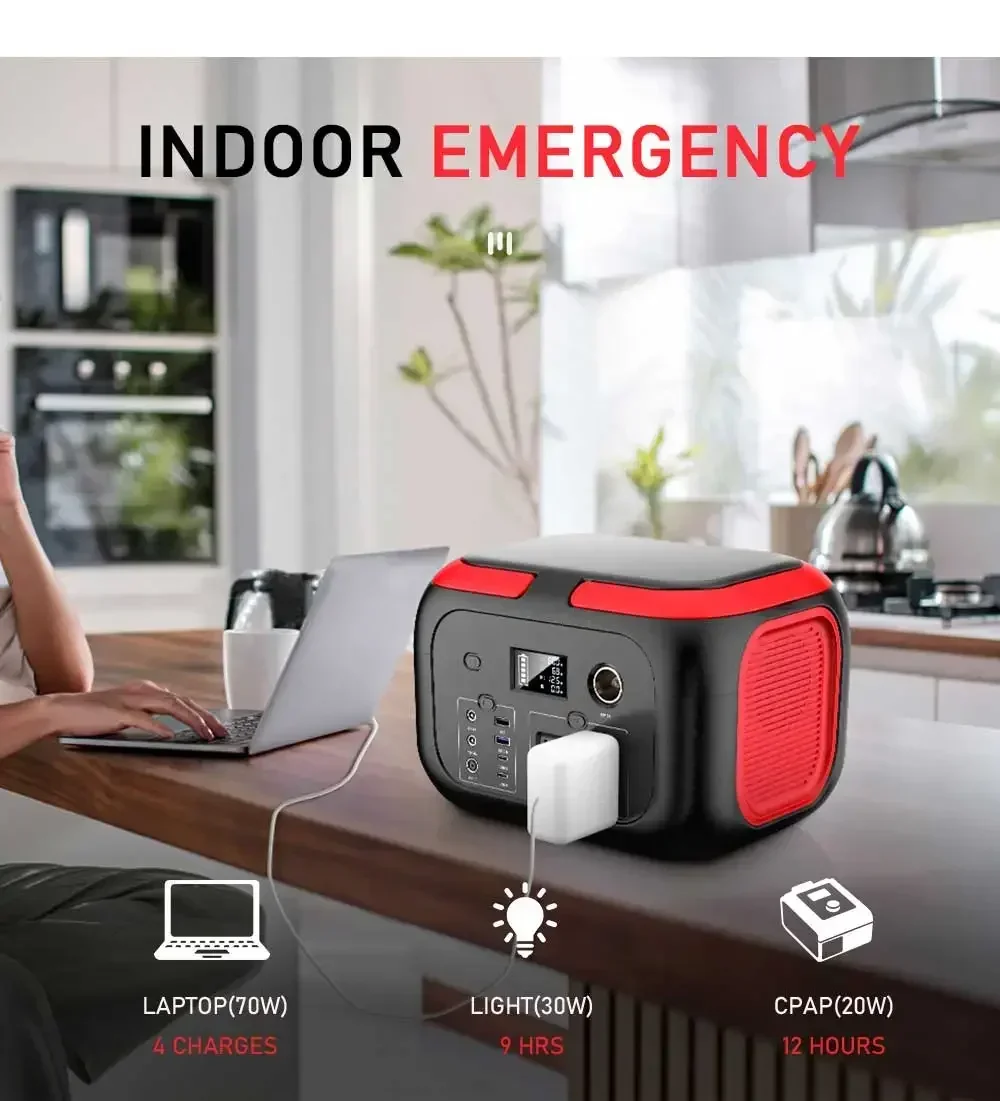 

NEW 600W Portable Power Station Supply 110V 220V Portable lithium Battery Power Station Multi-Function Solar Energy Storage Syst