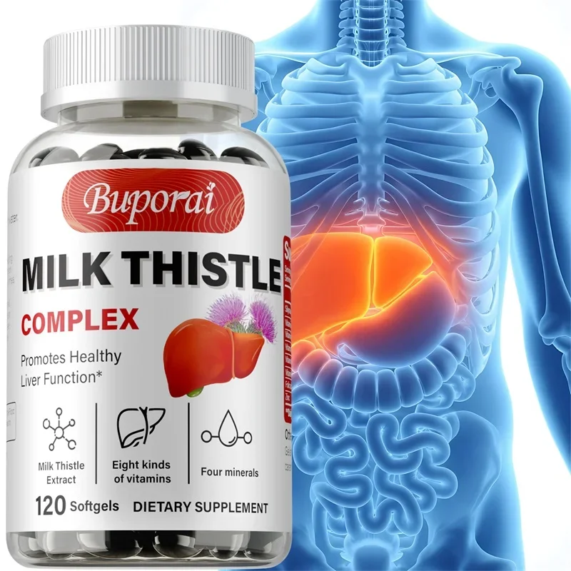 

Milk Thistle Capsules - for Kidney & Liver Health, Liver Detox and Cleanse, Promotes Skin and Digestive Health