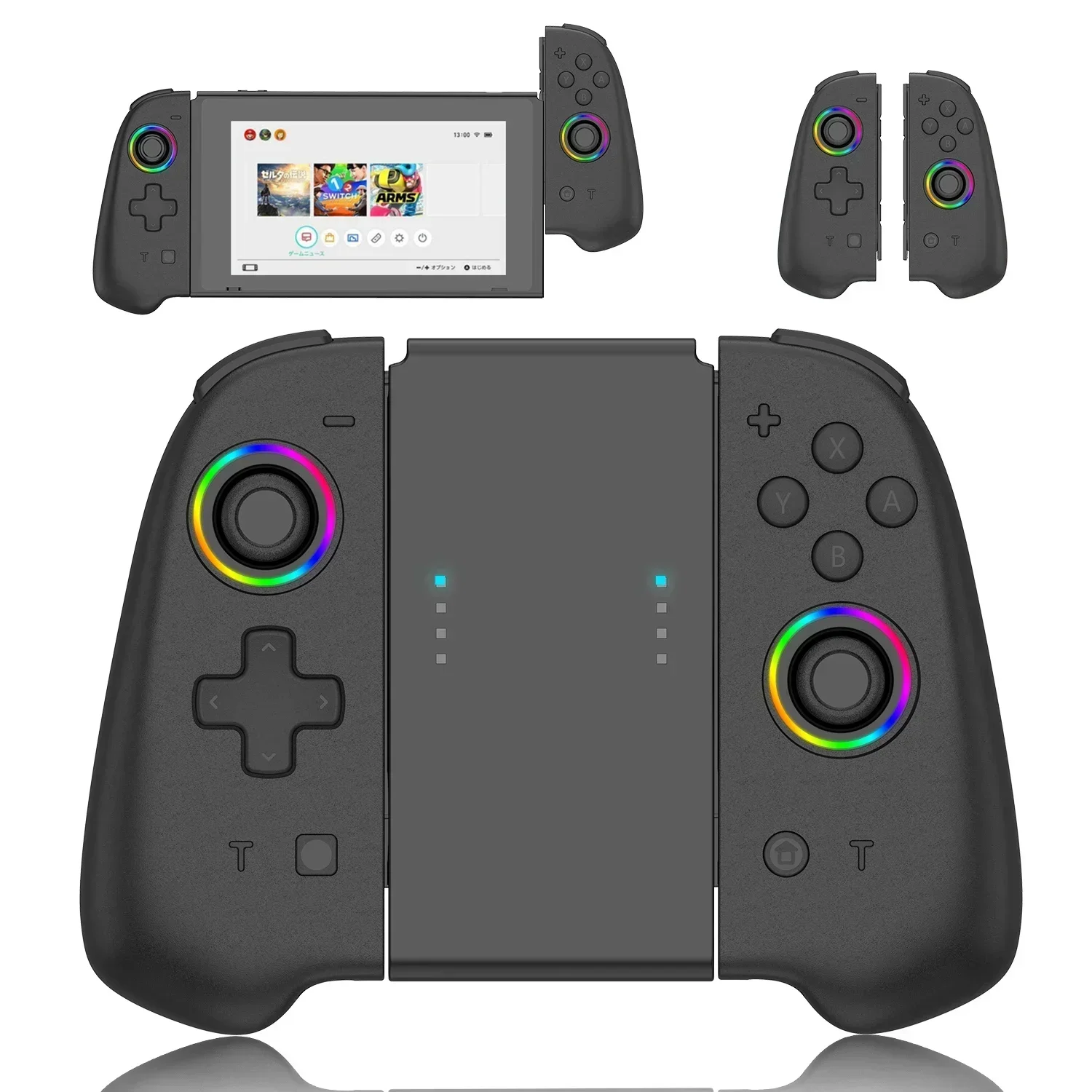 YS14 YS31 YS58 For Switch OLED Wireless Gamepad NS Joy Bluetooth Controller With Colorful Lights Game Handle For Switch joypad B