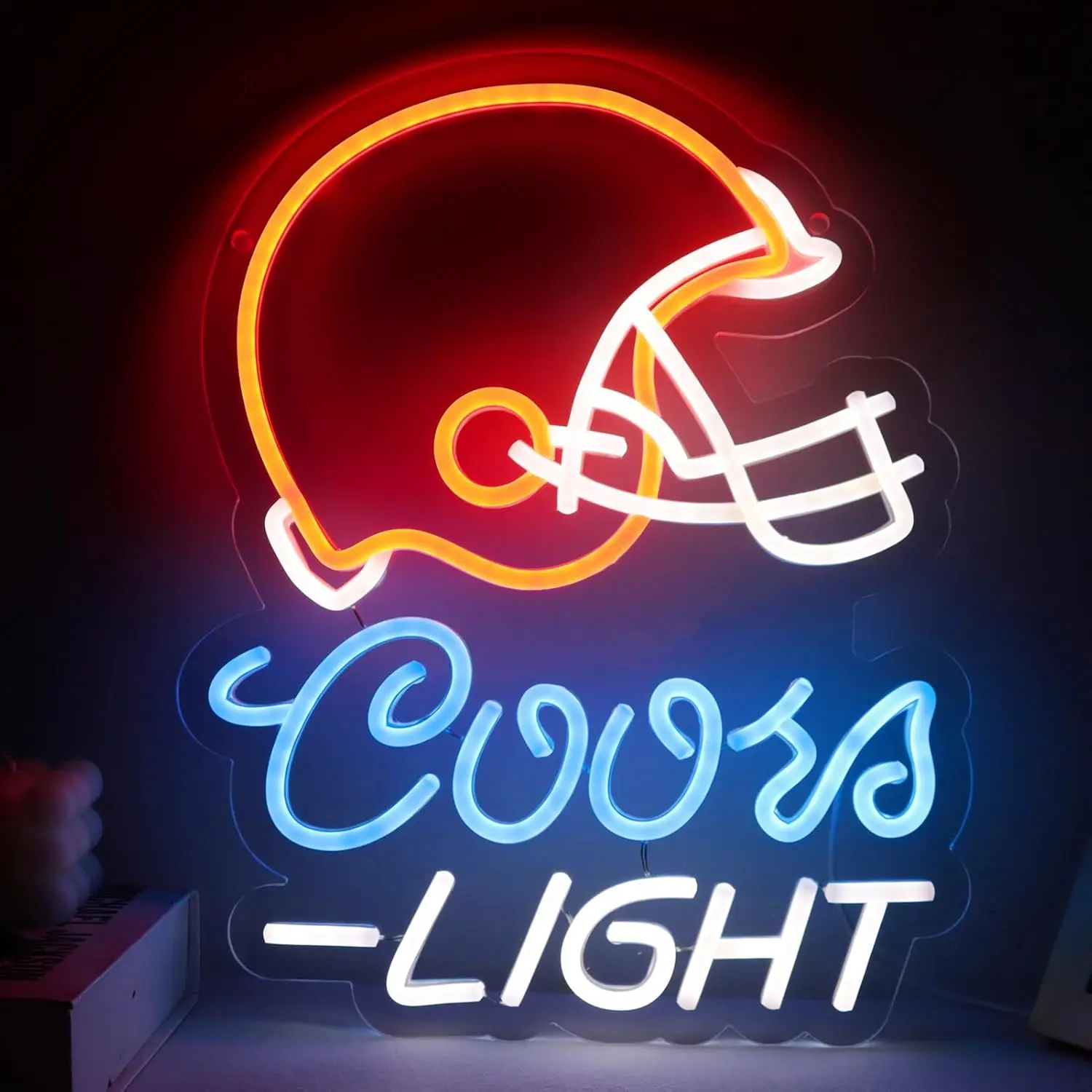 

Неоновая вывеска в виде шлема для регби, настенный светильник, USB LED неоновая подсветка для гаража, вечеринок, бара, игровой комнаты, спальни, декоративный подарок