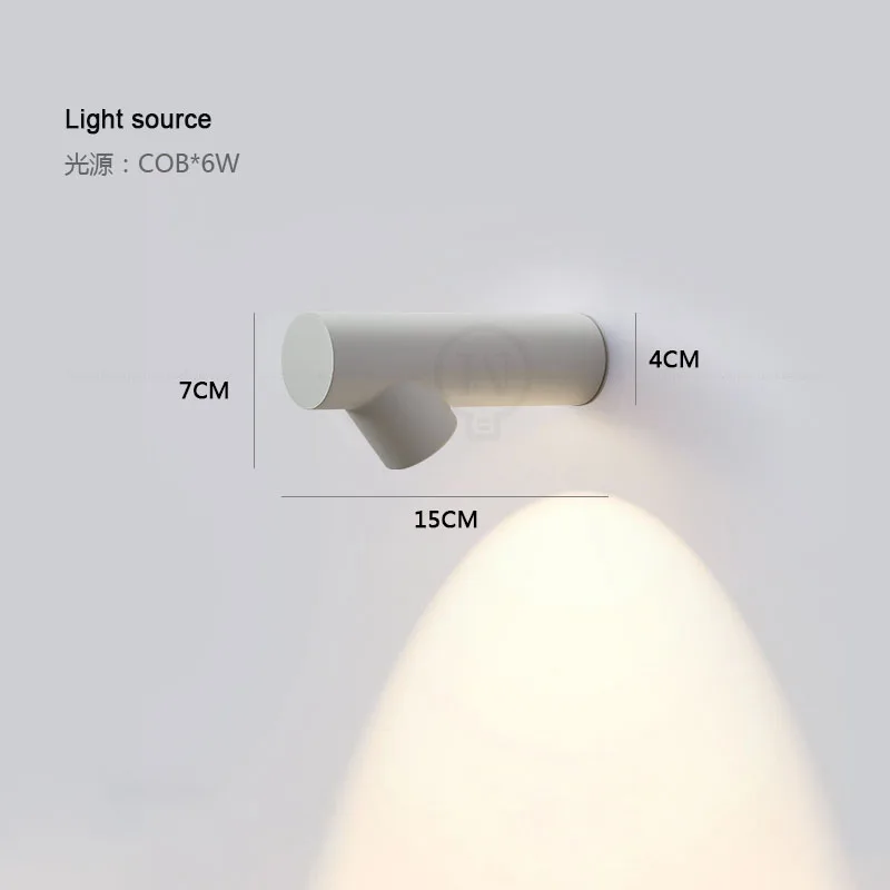 Imagem -03 - Impermeável Led Wall Light Superfície Montada Moderna Nordic Luminária Lâmpadas de Parede Interior Sala de Estar Alpendre Exterior Cob Ac85265v 6w