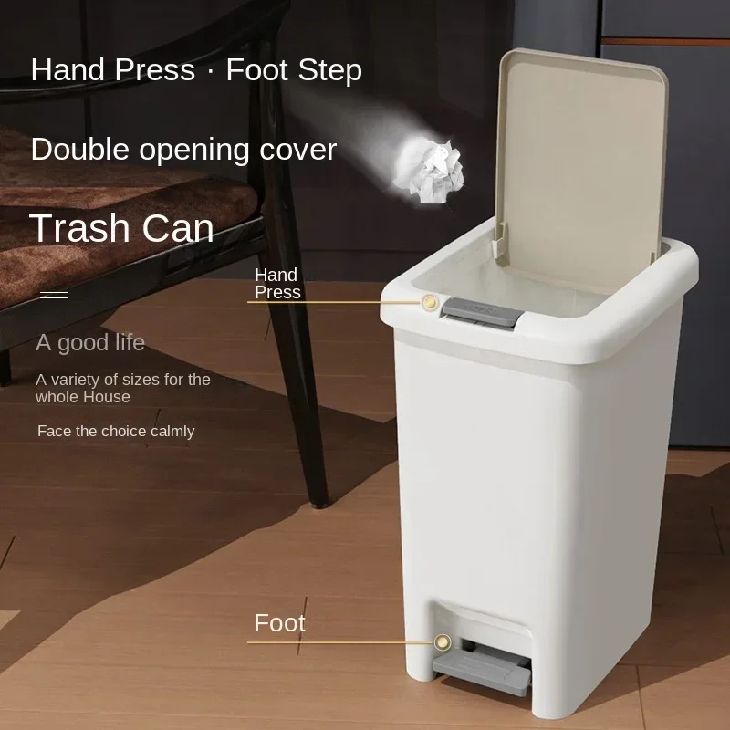 10L Trash bin Household toilet Kitchen toilet with large trash can holding bedroom plastic open foot