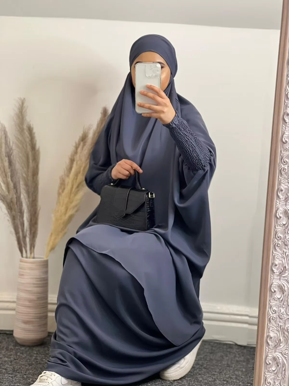 

Женская мусульманская молитвенная одежда Химар Юбка Комплект из 2 предметов Ид Платье-хиджаб с капюшоном Исламская Абая Буржа Абая Турция Кафтан Рамадан