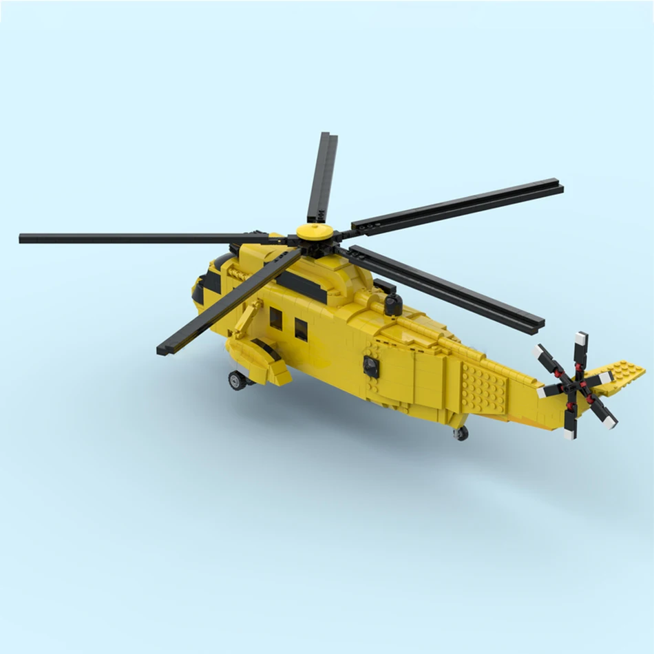 Britische Militärwaffen Sea King HAS Mk Serie MOC Technologie Ziegel Modell Flugzeug Bausteine DIY Kinder Weihnachten Spielzeug