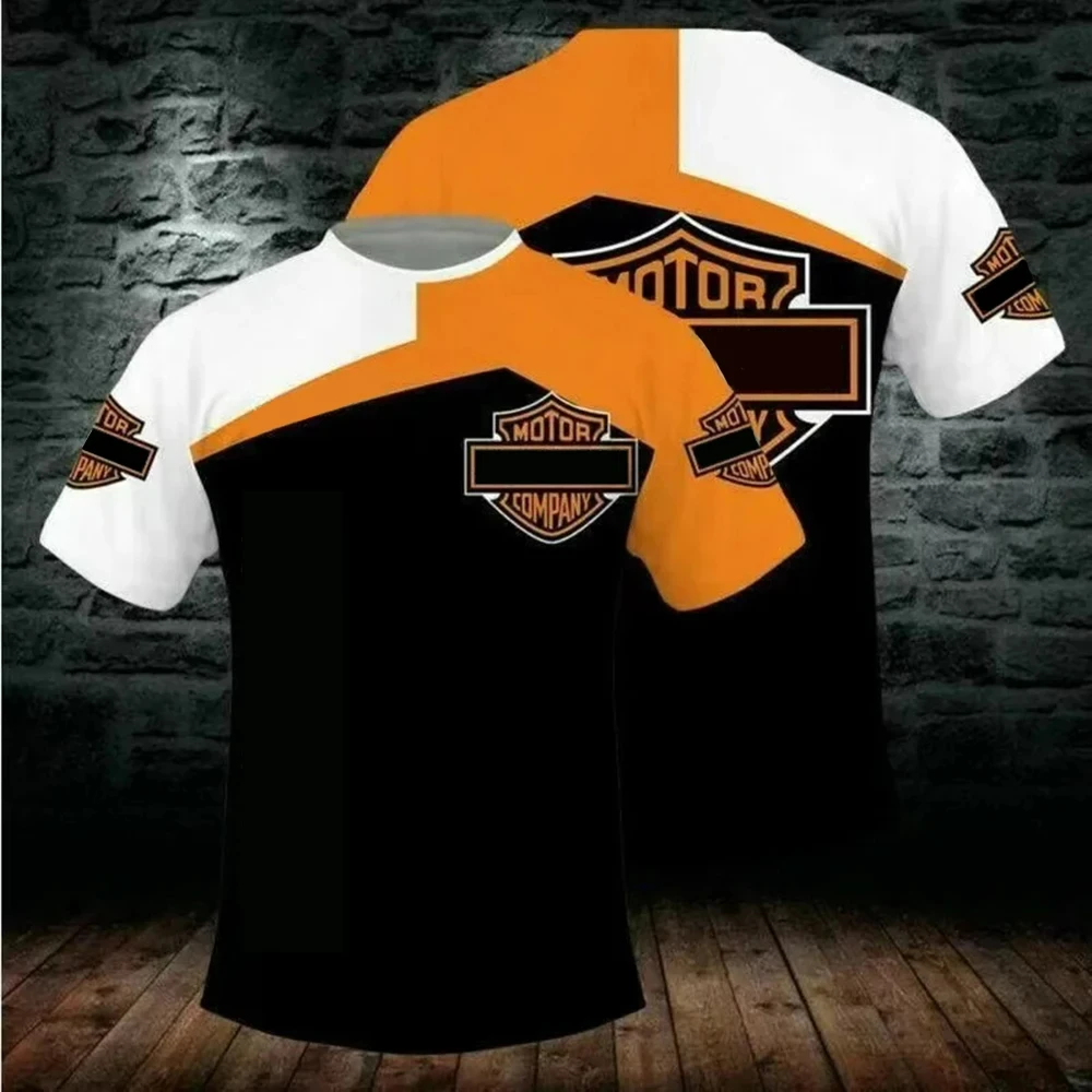 2024, nowy, gorący bubel mecz czaszka mężczyźni kobiety motocykl Harleys Race T-shirt z krótkim rękawem Davidsons fajny trend