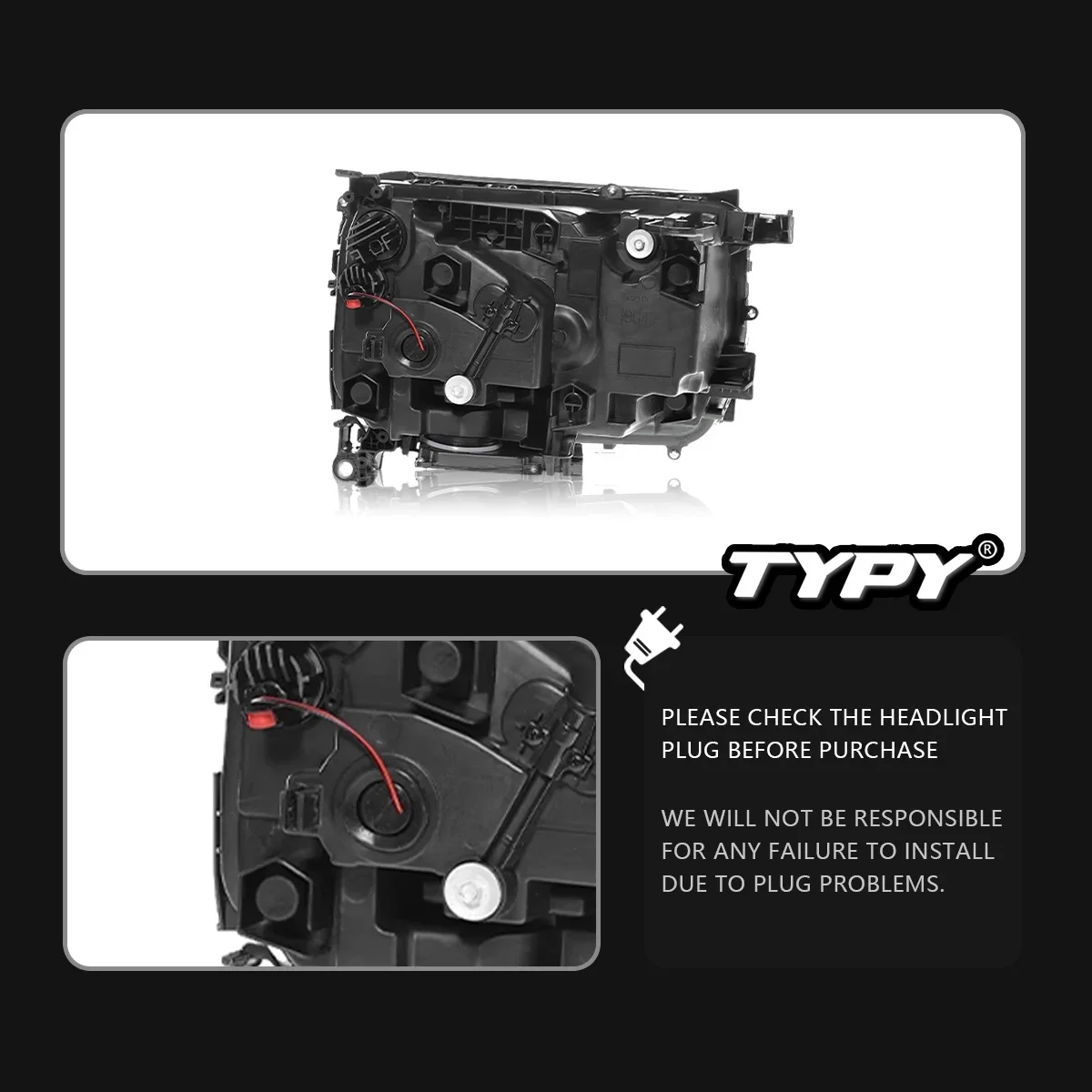 

TYPY Car For Toyota Prado LC250 Headlight 2024-2025 Upgrade Modified New DRL Dynamic Turn Signal LED Headlight Auto Accessories