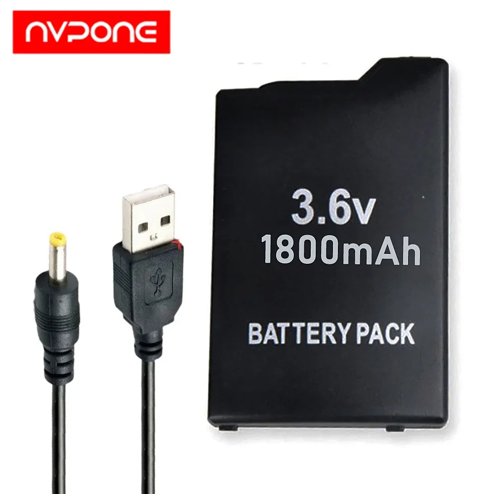 3.6V 1800mAh Lithium Rechargeable Replacement Cable For Sony PSP 1000 PSP-110 Game Console  Battery wire
